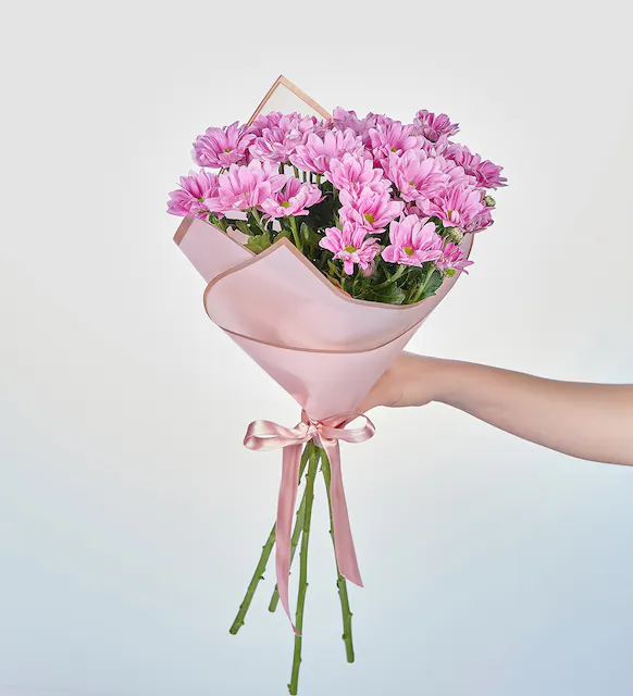 Pembe Papatyalar icek Buketi 